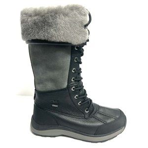 UGG Women's Adirondack Tall II, Black Winter Boots, Size 7 M